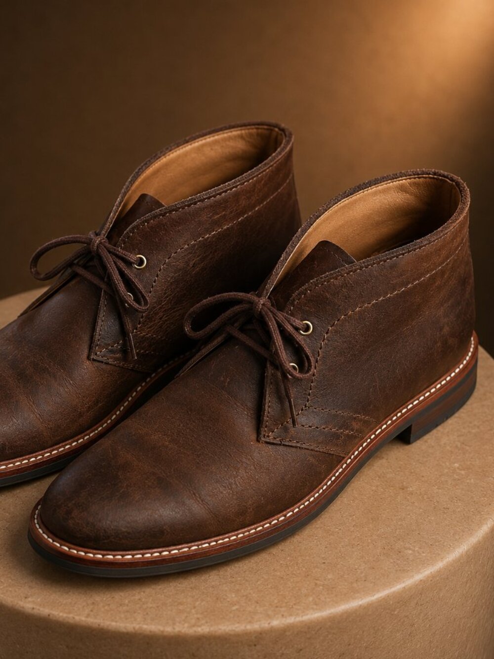 UGG Treadlite EnerG Comfort Brown Leather Chukka Boots Men's 10.5